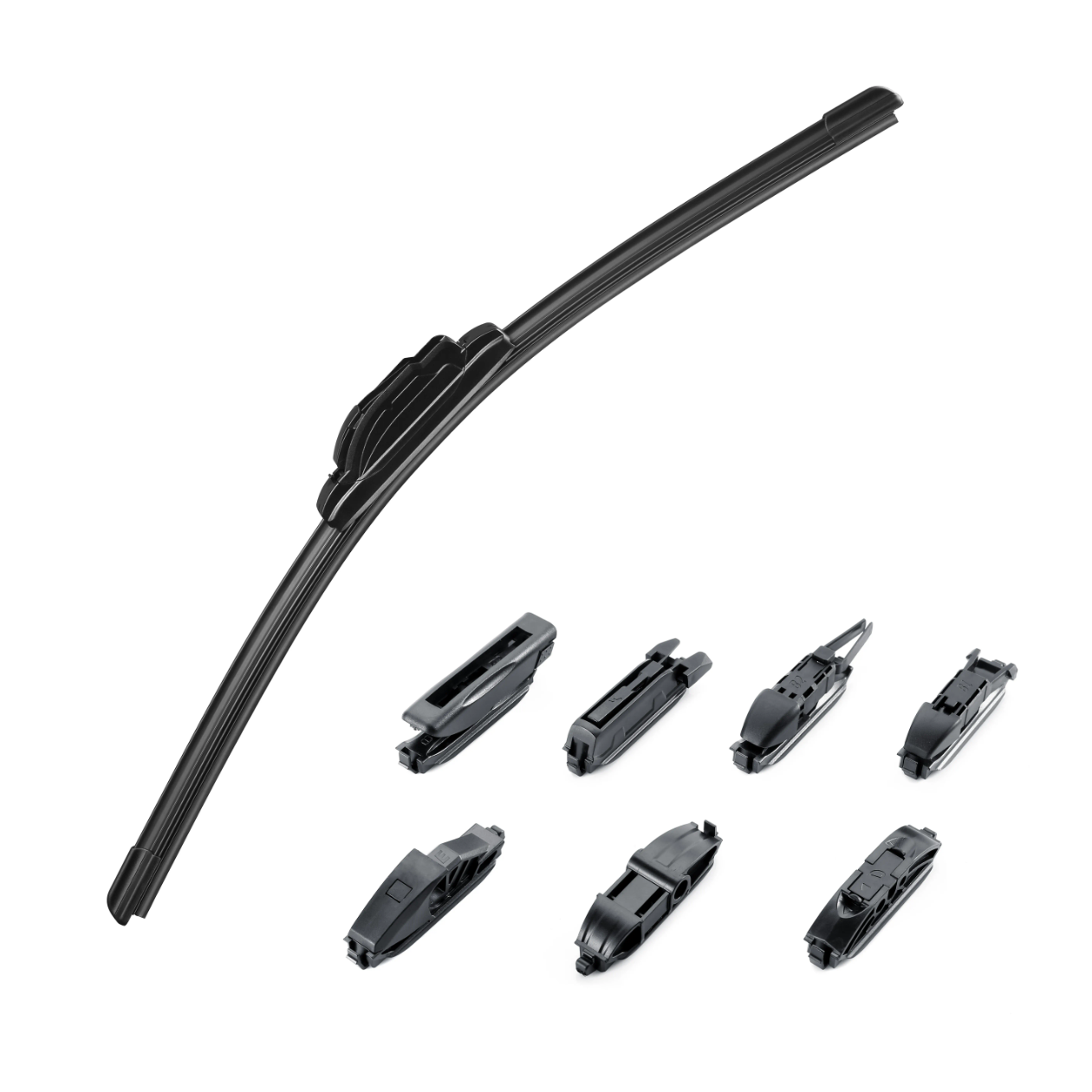 Soft Wiper Blade with Multi Fit Adaptors New Multi Functional Windscreen Wipers with Multi Clips